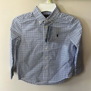 NWT Ralph Lauren 4T Natural Stretch Blue Shirt